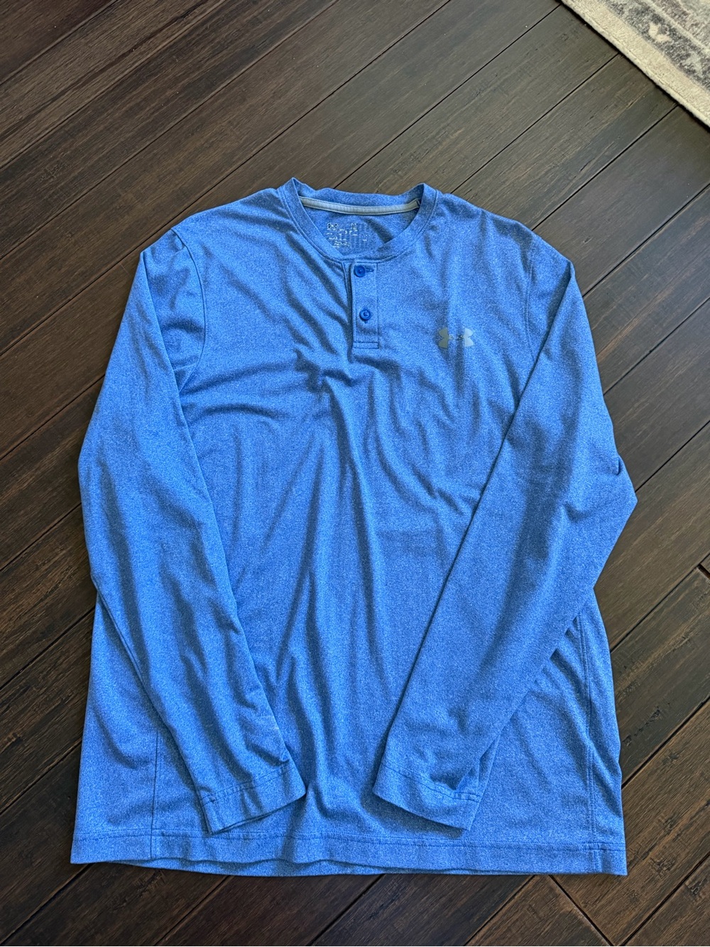 Under Armour Men’s Long Sleeve Henley in Royal Blue